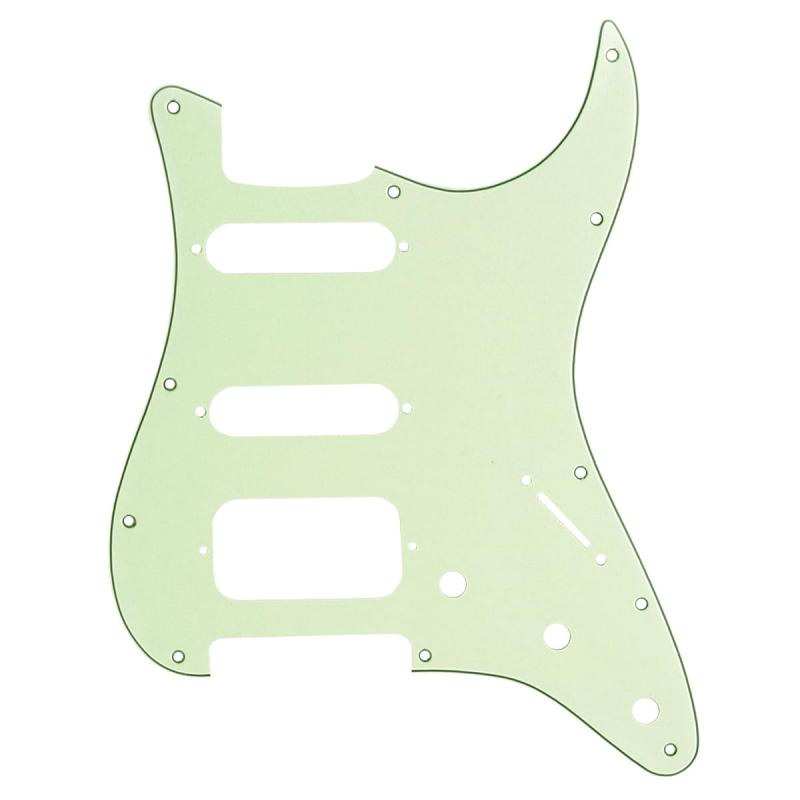 Musiclily Pro 11穴 ラウンドコーナー HSS STストラトピックガード 3Pミントグリーンアメリカン/メキシコのStratocaster Lonestar，Deluxe,Squier affinity series、そしてハムバッキングピックアップ用の3つの取付ネジ穴があるその他のストラットギターにフィットします。他のギターモデルに合わせたい場合は、このピックガードを改造する必要があります2つのシングルコイルと1つのブリッジハムバッカールーチン。 ハムバッカースロットは半径コーナー形状ですので、あなたはこのピックガードのためのピックアップリングを必要としません、ほとんどのオープンピックアップに合います11穴、ハムバッキングピックアップ用の2つの取り付けネジ穴プラスチック製、厚さ2.0-2.2mm（0.08-0.09インチ）上部に二重層保護フィルム、大型バックシールド複数店舗にて販売をしておりますため、在庫データの更新が間に合わず、欠品にも関わらず、注文ができる場合がございます。その際は、キャンセルにて対応を取らせていただきます。当店はお電話のお問い合わせはお受けしておりませんので、ご了承ください。お問い合わせは、問い合わせフォームにてお願いをいたします。