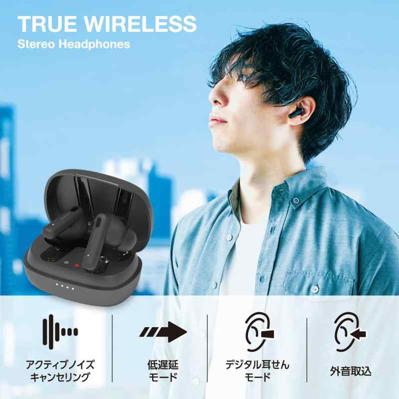 エレコム ワイヤレスイヤホン Bluetooth5.2 ノイズキャンセリング対応 AAC対応 軽量 完全ワイヤレス カナル型 ブラック LBT-TWS13BK omichi-store-10331273 シオカゼ商店 サンプル画像2
