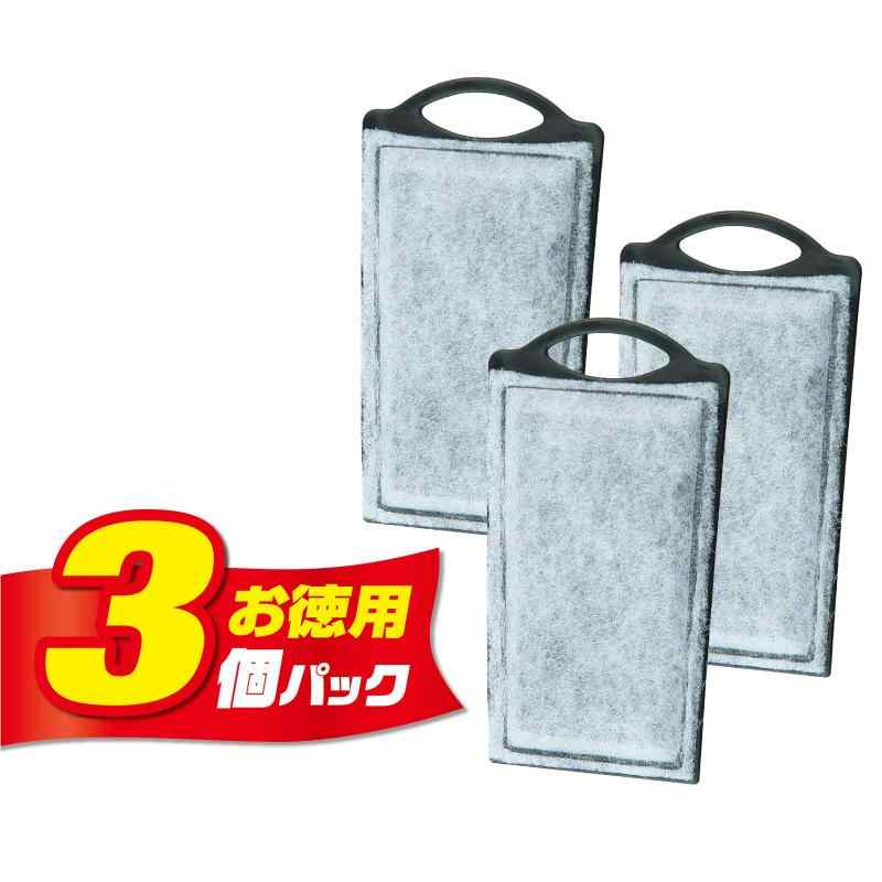 シオカゼ商店のGEX AQUA FILTER 活性炭パワーマットSM 物理・生物・吸着 トリプルろ過 簡単ラクラクパワーフィルターS・M用交換ろ過材 3個入｜アングル2