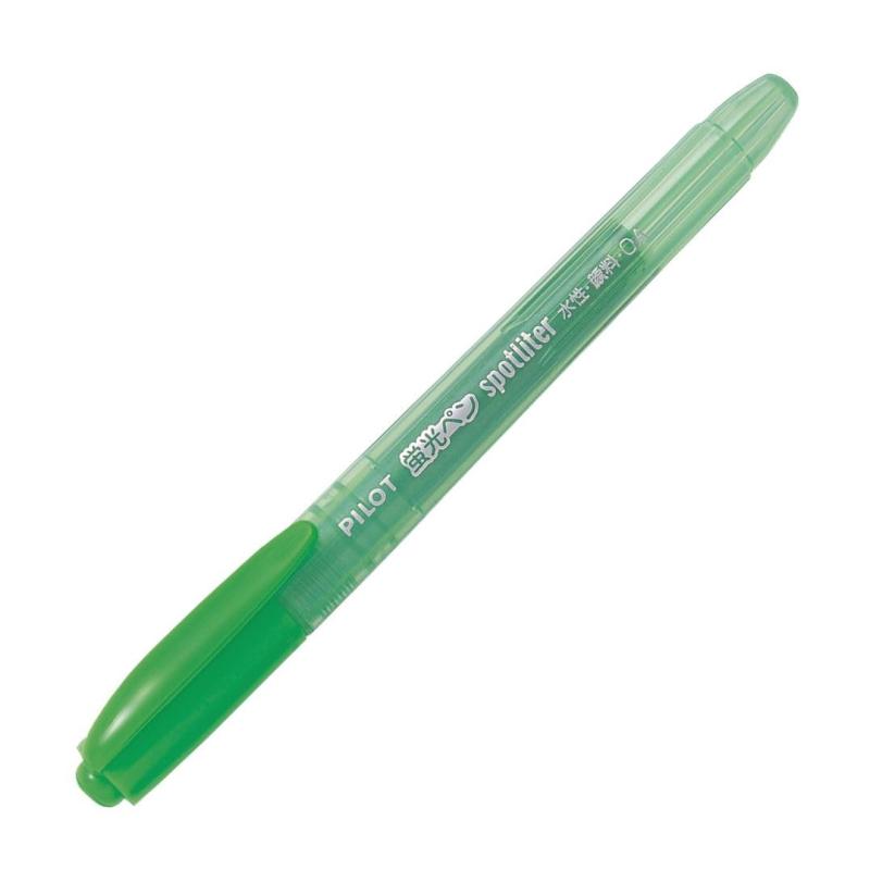 パイロット 蛍光ペン スポットライター グリーン 10本 SGR-80SL-10G【仕様】インキ補充タイプ・キャップ式【軸・キャップ】リサイクル樹脂【インキ】水性顔料／グリーン 【補充インキ】SGRF-12SL-G【サイズ】最大径φ12.7×全長137mm／本【入数】10本複数店舗にて販売をしておりますため、在庫データの更新が間に合わず、欠品にも関わらず、注文ができる場合がございます。その際は、キャンセルにて対応を取らせていただきます。当店はお電話のお問い合わせはお受けしておりませんので、ご了承ください。お問い合わせは、問い合わせフォームにてお願いをいたします。