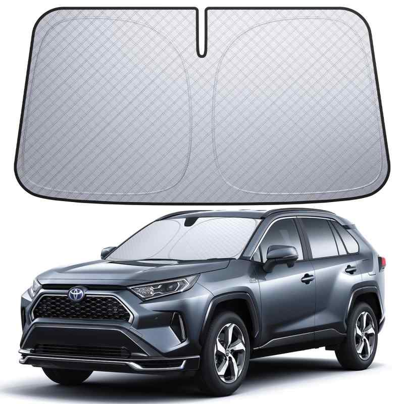 【6層断熱素材】 Lamicall トヨタ RAV4 50系 フロントガラス サンシェード: 車用サンシェード 日除け 車 クルマ フロントサンシェード, 車用 フロントガラス サンシェード 折り畳み式 カーシェー