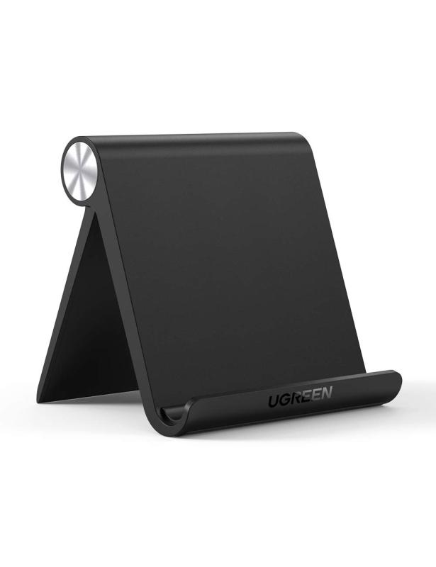 UGREEN iPad スタンド タブレットとスマホ 兼用 角度調整可能 アイパッドスタンド 安定性 ABS素材 滑り止めゴム【コンパクト＆軽量】便携性に優れたiPad Pro用スタンドで、コンパクトで収納しやすく持ち運びに便利です。サイズは120mm*107mmと便利な大きさで、バッグに収納できます。耐熱性と耐衝撃性を兼ね備えたABS樹脂と滑り止めゴム素材を採用したスマホ/タブレットスタンドです。【安定性抜群＆滑り止め】大切な端末を傷から守るため、ご端末に接触する面にラバーが付いています。底面も滑り止めラバーでしっかりと卓上に固定し、スタンドの安定性を向上させています。【角度調整可能】0～100°まで自由に調整できる、タブレットスタンドです。縦置きと横置きの両方に対応し、動画視聴/Facetime/ゲームプレイの際に最適な視覚角度に調整できます。この携帯ホルダーには10段階の調節機能があります。【多様なシーンで活躍】キッチン・オフィスデスク・ナイトテーブル・食卓など、様々なシーンに適用できます。仕事中でもメールやメッセージの確認ができるため非常に便利です。アニメ、映画、電子書籍、Facetime、展示会、zoom会議などでも活躍します。折り畳んでコンパクトになるので、喫茶店や図書館、出張や旅行にもおすすめです。【対応機種】iPad 2022、iPad 9、iPad Pro 7.9 / 9.7/10.2/10.5/11/12.9、mini 2/3/4/6、air 1/2/3/4、S9/S8/S7/S6、Note 6/5、14/14 Plus /14 Pro/14 Pro max/13/12/11/XS Max/XR/X 8 7 6 6s Plus、fire hd 10、fire HD 8、 Switch、PS Vita(2000 シリーズ)、mediapad、Galaxy Tab、Galaxy Note、Galaxy S8/S8+、Hw P20/P10 Pro、Xperia XZ などの4-12インチのデバイスに対応しています。24ヶ月の期間：当店でご購入の製品は24ヶ月間のサービスをご提供しております。お客様が製品を購入された時点から24ヶ月後の応当日までいたします。 ご注意：お客様または第三者による故意の破損が認められる場合は、の対象外となります。ご注意：1、正しい設置：スマホ / タブレットをスタンドのグルーブ内に中央寄せで置き、重心が安定するようにお願いいたします。2、使用環境：滑り止め効果を確保するため、平坦で硬い卓上でご使用ください。3。本スタンドは底辺幅 107mm 以下、裸機厚み 9mm 以下の 7-12.9 インチ機器に対応します。厚い保護ケースまたはアクセサリーを付けるとフィットしない場合があるため、取り外してからご使用を推奨します。複数店舗にて販売をしておりますため、在庫データの更新が間に合わず、欠品にも関わらず、注文ができる場合がございます。その際は、キャンセルにて対応を取らせていただきます。当店はお電話のお問い合わせはお受けしておりませんので、ご了承ください。お問い合わせは、問い合わせフォームにてお願いをいたします。