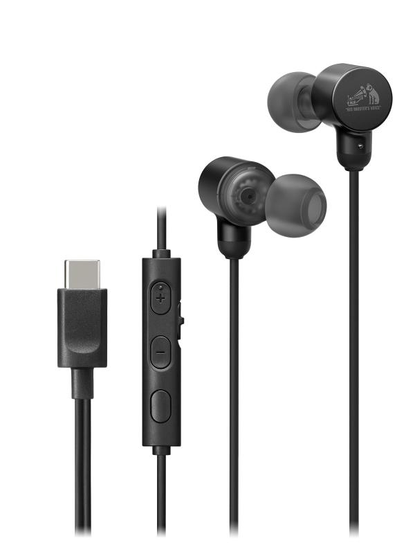 JVCケンウッド Victor HA-FR29UC-B イヤホン 有線 マイク付き ハイレゾ キャリングポーチ タイプC カナル型 USB Type-C 1.2m ブラック