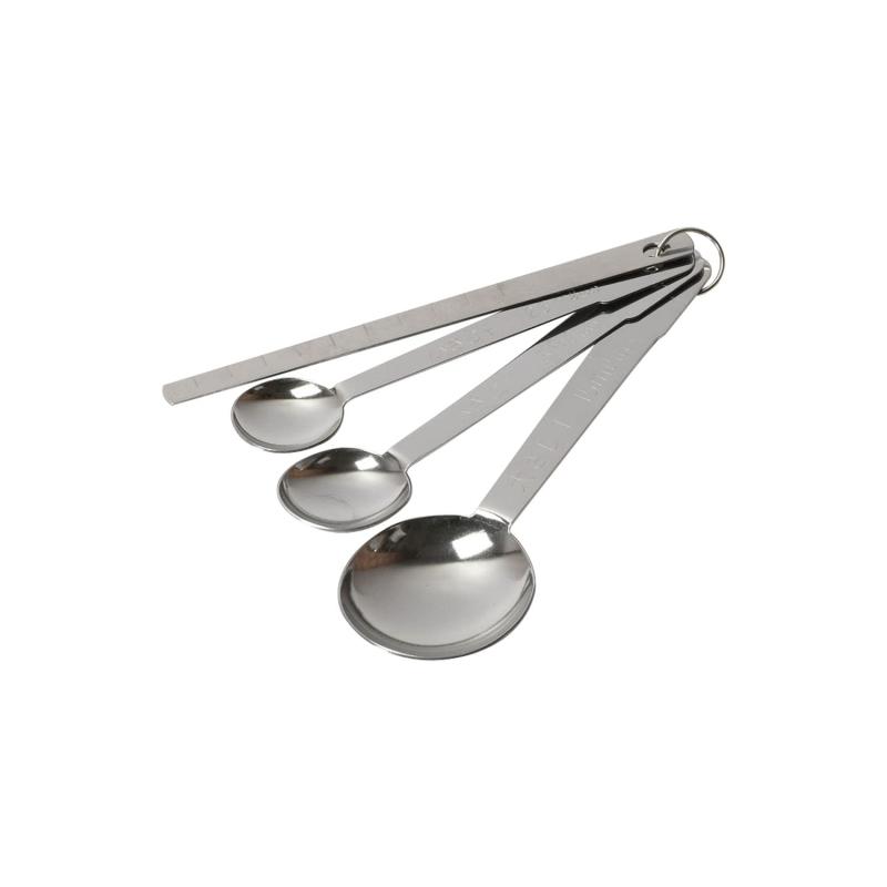 パール金属 ステンレス製ヘラ付計量スプーン 3本組 食洗機対応 simple use CC-1650製品サイズ:(約)15ml/全長17×幅5×高さ1.5cm、5ml/全長15×幅3.3×高さ1cm、2.5ml/全長14×幅3×高さ0.7cm、ヘラ/全長15.5×幅1.2cm製品重量:(約)0.07kg素材・材質:ステンレス鋼容量:大さじ(1)/15ml、小さじ(1)/5ml、小さじ(1/2)/2.5ml生産国:中国、食洗機OK複数店舗にて販売をしておりますため、在庫データの更新が間に合わず、欠品にも関わらず、注文ができる場合がございます。その際は、キャンセルにて対応を取らせていただきます。当店はお電話のお問い合わせはお受けしておりませんので、ご了承ください。お問い合わせは、問い合わせフォームにてお願いをいたします。