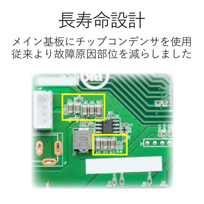 エレコム スイッチングハブ 8ポート 10/100Mbps マグネット付き AC電源 EHC-F08PA-JW