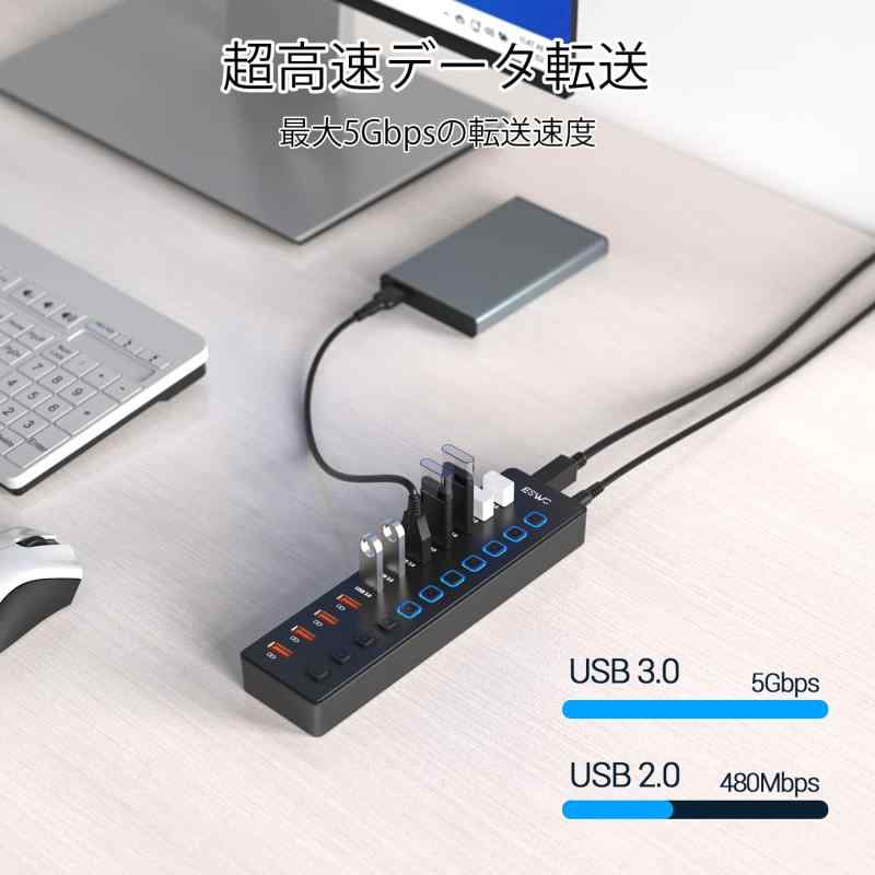 USBハブ JESWO USB3.0 ハブ 電...の紹介画像2