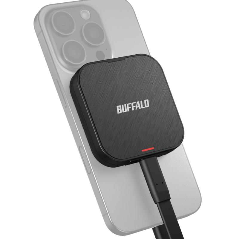 バッファロー SSD 外付け 1TB MagSafe 対応 USB3.2 Gen2 Type-C 読込速度 1050MB/秒  ProRes 4K 動画 直接保存 exF