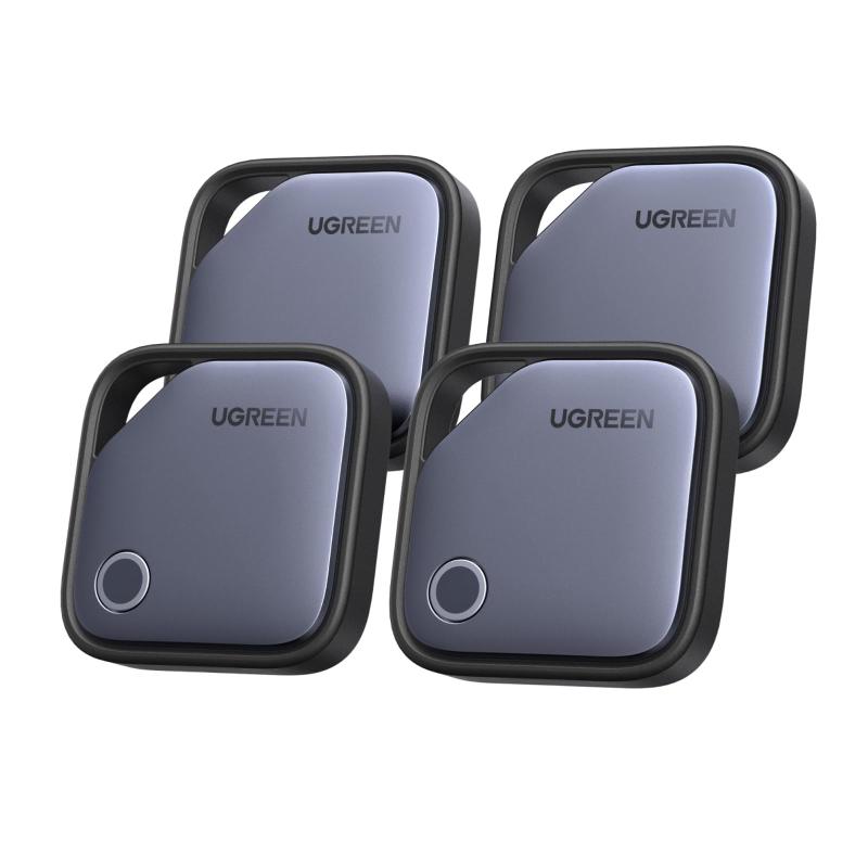 UGREEN FineTrack Smart Finder 4個 スマートトラッカー Appleの「探す」に対応 (iOS端末のみ) スマートタグ SmartTrack 紛失防止タグ/探し物 鍵/バッグ/財布/荷物/ペットの首輪など用 置き忘れ防止 スマ