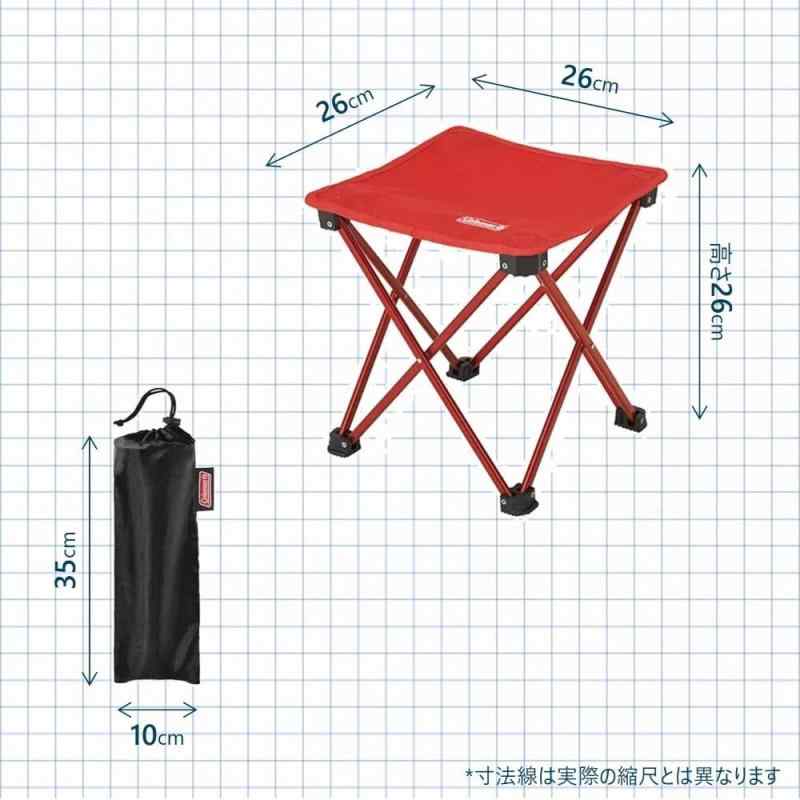 Coleman(コールマン) 椅子 コンパクトトレッキングスツール レッド 折りたたみ 軽...