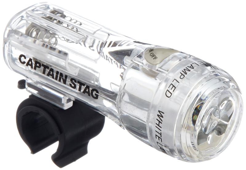 キャプテンスタッグ(CAPTAIN STAG) 3LED ライト 227 SLIM 【 取り付け工具不要 ウォータープルーフ 自転車用ライト 】 クリア Y-4618