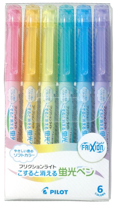 PILOT 蛍光ペン フリクションライト 3.3mm ソフトカラー 6色セット SFL60SL6CS