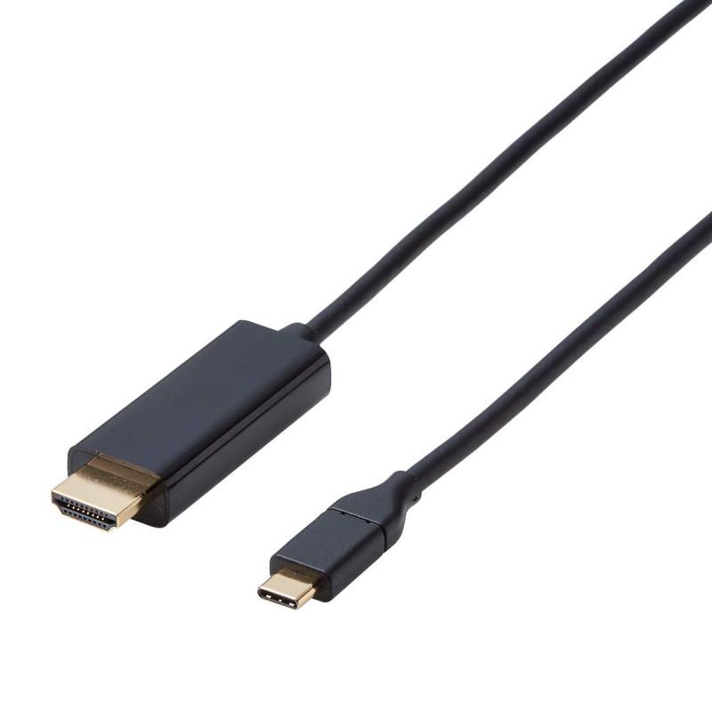 エレコム 変換ケーブル USB-C HDMI ケーブル 1.0m ブラック CAC-CHDMI10BK 【iPhone 16/16 Pro/16 Pro Max/16 Plus 対応検証済】 CAC-CHDMI10BK