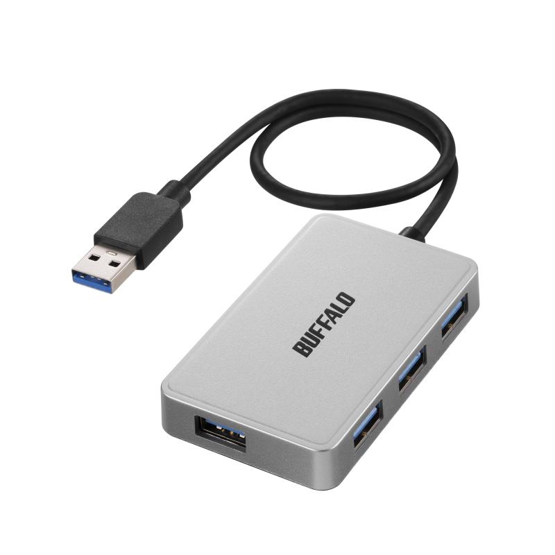 バッファロー USBハブ USB3.0 バスパワー 4ポートハブ シルバー 設計 マグネット付き BSH4U305U3SV【対応機器】USB 3.2（Gen 1）/3.1（Gen 1）/3.0 Type-A搭載のWindowsパソコン、MacおよびChromebook、ゲーム機、タブレットマグネット付でデスクなどに固定できるスチールデスク側面に取り付けたハブの“ズリ落ち”防止機構を追加Multiple Transaction TranslatorでUSB1.1機器を接続しても高速データ転送独自の評価テストや低ノイズ設計で高い品質を実現通電状況が確認できるLEDランプ搭載コンセントのない場所でも使えるバスパワーケーブル直付けで持ち運びに便利複数店舗にて販売をしておりますため、在庫データの更新が間に合わず、欠品にも関わらず、注文ができる場合がございます。その際は、キャンセルにて対応を取らせていただきます。当店はお電話のお問い合わせはお受けしておりませんので、ご了承ください。お問い合わせは、問い合わせフォームにてお願いをいたします。