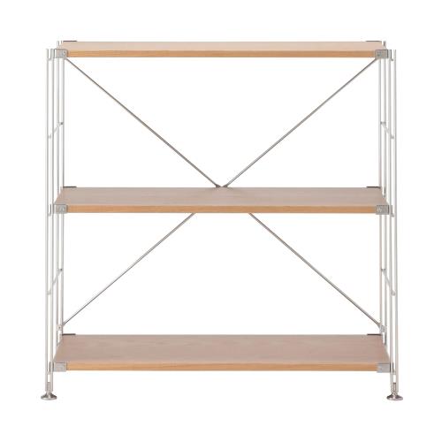 無印良品 ステンレスユニットシェルフ オーク材棚セット ワイド 小 幅86×奥行41×高さ83cm 83266974のサムネイル