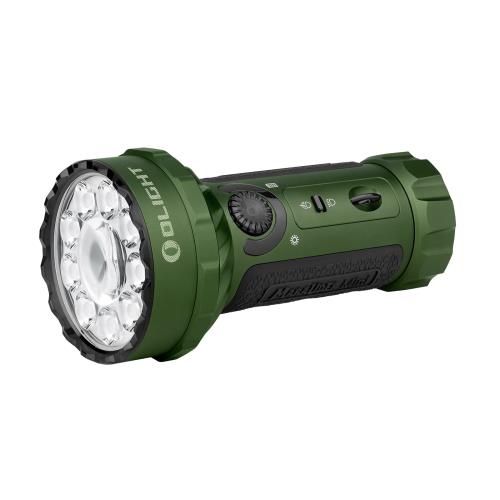 OLIGHT(オーライト) Marauder MINI 懐中電灯 ledフラッシュライト 強力 ハンディライト 7000ルーメン 射程600M 43.5Hランタイム 充電式 防災 小型 停電対策 緊急用 登山 捜索救助 ワークライト 高輝度 IPX8防水 (グリーン)