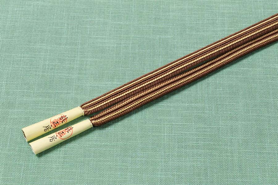 純国産 帯締め 正絹 龍工房 帯〆 二本線 茶色 鉄黒 海幸茶 紬 小紋 名古屋帯 帯 コーディネート おしゃ..