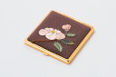 刺繍入り コンパクト 中井まり 作家 コンパクトミラー 鏡 手鏡 ミラー 両面鏡 二面鏡 小さめ コンパクト スリム 女性 レディース ギフト