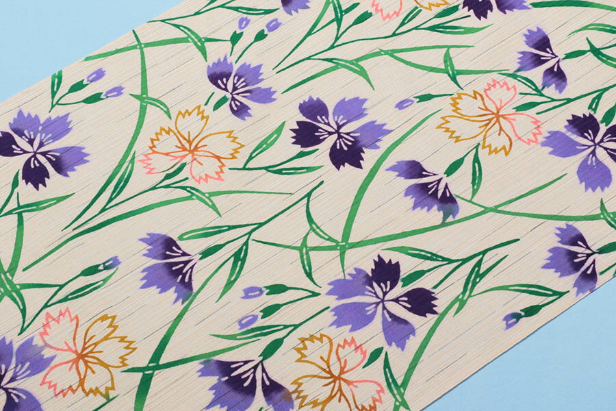 紅型調ゆかた 浴衣 反物 花 紅型 源氏物語 夏 反物 未仕立て 夏着物 レディース 生地 仕立て 単品 高級 染 上品 和服 和装 女性用 女物 江戸染め 花火大会 夕涼み会 お祭り 着物 花火 小紋 カジュアル お洒落