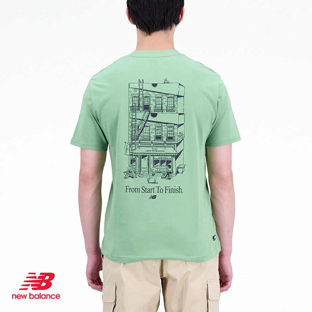 Rakuten - 【NEW BALANCE】ニューバランス NB Essentials Caf NB ショートスリーブTシャツ MT31559 半袖Tシャツ ロゴTシャツ カジュアル トップス バックプリント Sサイズ Mサイズ Lサイズ XLサイズ