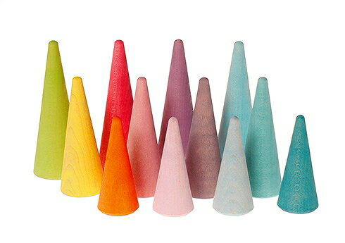 グリムスの積み木 パステルツリー　Rainbow Forest, pastel 12pieces　虹色の森・パステル