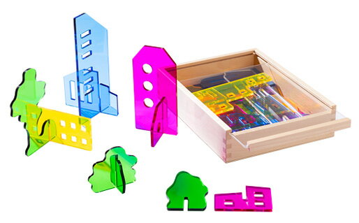 乐天商城 - Dusyma　光の街【選べるラッピング無料】ドイツ　デュシマ社　正規輸入品　アクリル積み木　アトリエニキティキ