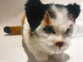 ぬいぐるみケーセン社・三毛猫(ミニ)【送料無料】ドイツ
