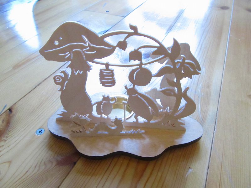 キャンドルホルダー・てんとう虫ときのこ　TAULIN工房