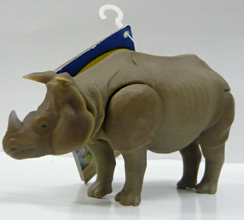 動物大百科「9.インドサイ」動物ソフト人形シリーズ