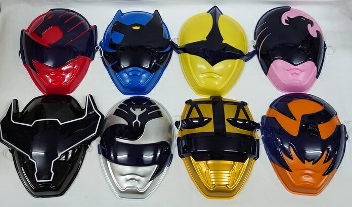 宇宙戦隊キュウレンジャー お面 ヘビツカイシルバー オウシブラック シシレッド カジキイエロー オオカミブルー