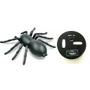 ラジコン R/C クモ 黒 (2039000322254Black) 全長約10cm　　　スパイダー 蜘蛛 くも ドッキリ 虫 昆虫 おもちゃ いたずら グッズ リアル 赤外線