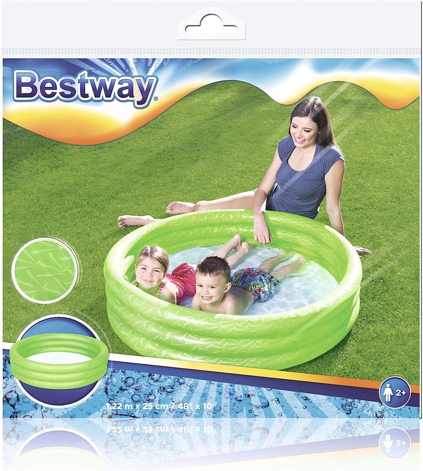 ビニールプール 120cm 緑(2039000321660Green)　　　子供用 プール 家庭用 水遊び 庭 ベランダ 幼児