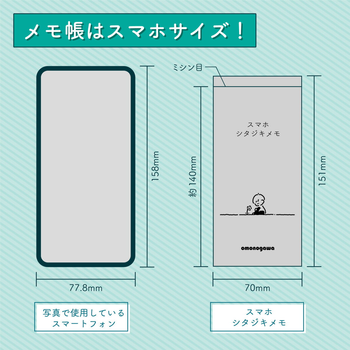 メモ【ゆるかわスマホシタジキメモ】メモ帳50枚times;2冊かわいいおしゃれ文具女子中学生高校生大学生むらまつしおりイラストインテリア可愛いmemoミニ下敷き付き文房具ノートビジネスシンプルミシン目ポケットサイズエコサステナブル持ち歩き収納