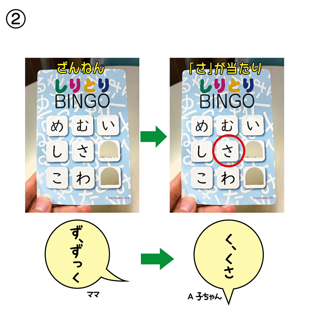 しりとり BINGO しりとりビンゴ おかわり 《3個セット》 30枚入 初代版 しりとりあそび 小学生 脳トレ 高齢者 介護 施設 ボケ防止 カードゲーム 幼児 知育玩具 3歳 4歳 5歳 6歳 ゲーム 子供 室内 遊び 知育 老人 レクリエーション ひらがな 室内遊び プレゼント ギフト