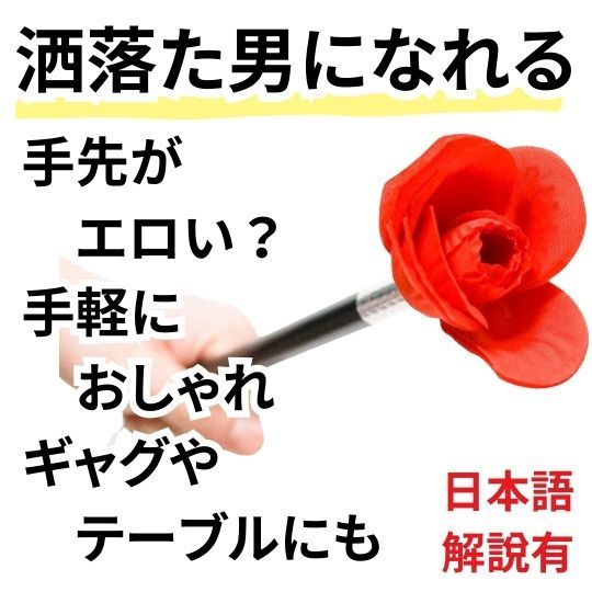 【手品グッズ】手品 花 ステッキ フラワー ギャグ 3本【動画解説あり】