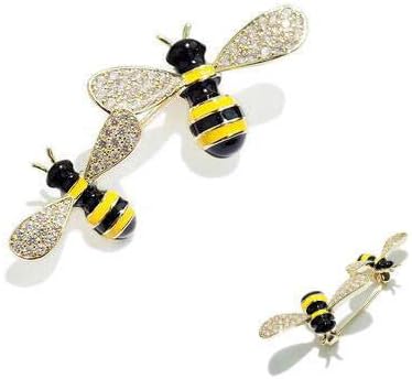 乐天商城 - バッジ　動物　虫　蜂　2匹　ペア　ミツバチ　ラペルピン　ブローチ　スーツ　アクセサリー