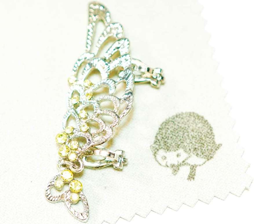 イヤカフ 羽根 大型 パール 桃 ピンク ストーン ピアス イヤーカフス アクセサリー ウィング