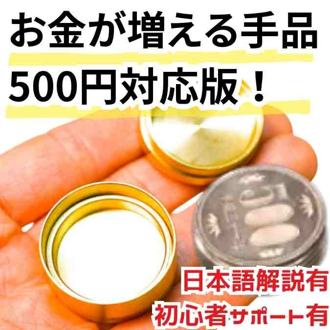 ダイナミックコイン 手品 マジック 500円対応版 コイン【動画説明有】