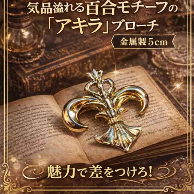 アキラ　百合ブローチ　にじさんじ　グッズ　アクセサリー　国内5cm【残3】