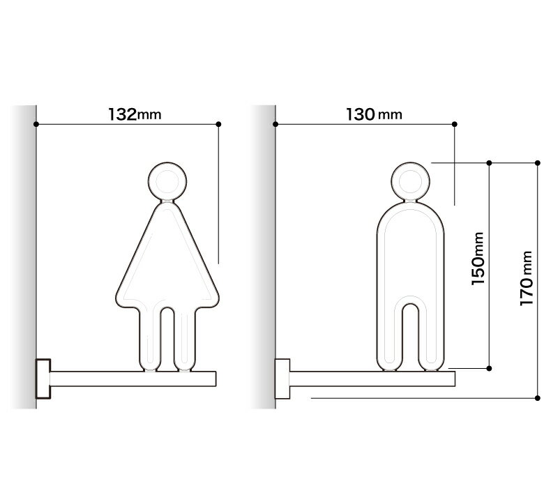 代引き手数料無料 トイレマーク トイレサイン サインプレート トイレ案内 案内表示 突出 視認性 化粧室 プレート ピクト 男子 女子 こだわり オフィス クリニック 学校 カフェ 店舗おしゃれ オリジナル 看板 サイン ダイカン Daikan Rd Pcs B01 W M 期間限定特価 Www