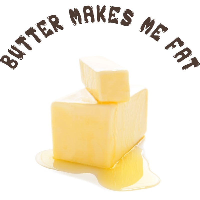 おもしろtシャツ 文字 ジョーク パロディ BUTTER MAKES ME FAT ぽっちゃり デブ セルフメッセージ 面白 半袖Tシャツ メンズ レディース キッズ omoshirotshirt-10000542 おもしろtシャツ屋さん 楽天市場店 サンプル画像3