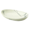 フラワーライン 楕円大鉢 / パスタ カレー 磁器 白磁 美濃焼(岐阜県) /