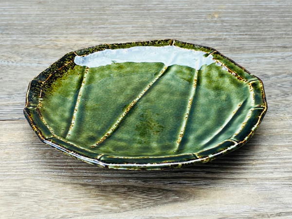 緑彩釉 角丸皿の紹介画像2
