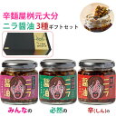 辛麺屋桝元 大分 ニラ醤油 3種 ギフトボックスセット(必然のニラ醤油、みんなのニラ醤油、辛のニラ醤油) Logstyle のし対応可