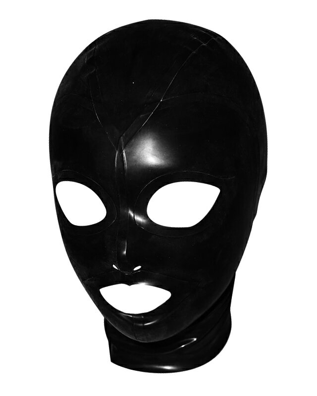 【即納】 ラバー ラテックス フード マスク Latex hood mask BRIGHT&SHINY カラー：ブラック 