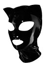 【即納】 ラバー ラテックス キャットマスク フード 猫耳 Latex hood cat mask ラバースーツ BRIGHT SHINY （カラー：ブラック）