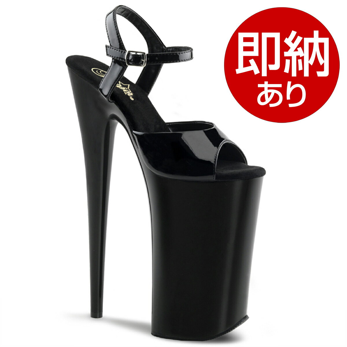 Rakuten - Pleaser プリーザー 【取り寄せ】【即納あり】【国内在庫あり】 サンダル ピンヒール 25cmヒール エナメル PU BEYOND-009