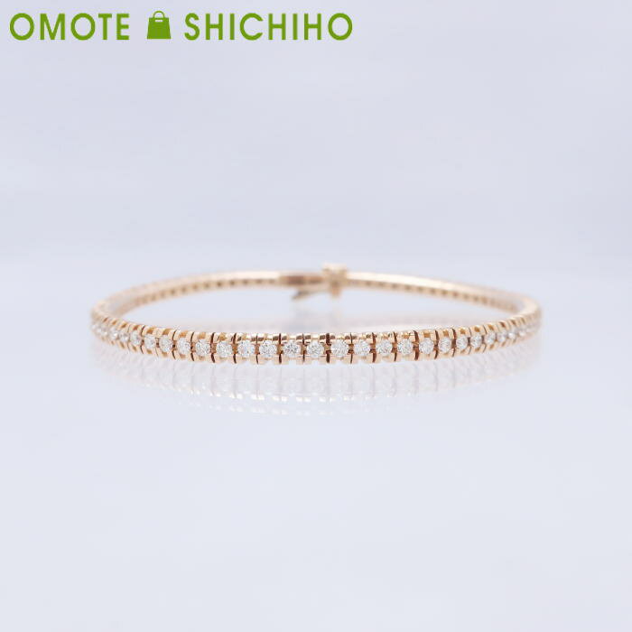 【未使用品】ADORO アドロ Linea Bracciale ブレスレット K18 PG ピンクゴールド ローズゴールド ダイヤモンド D:1.65カラット フルダイヤ テニスブレスレット レディース メンズ バングル ジュエリー 美品【中古】