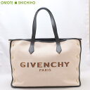 GIVENCHY ジバンシー ジバンシィ ボンド トートバッグ ミディアム ロゴ キャンバス ピンクベージュ グレー BB50AVB0RY ショルダーバッグ レディース メンズ 軽量 大容量 美品【中古】