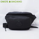 MONCLER モンクレール Durance ベルトバッグ ボディバッグ キャンバス ナイロン 黒 ブラック 5M00006 M2388 メンズ 美品【中古】