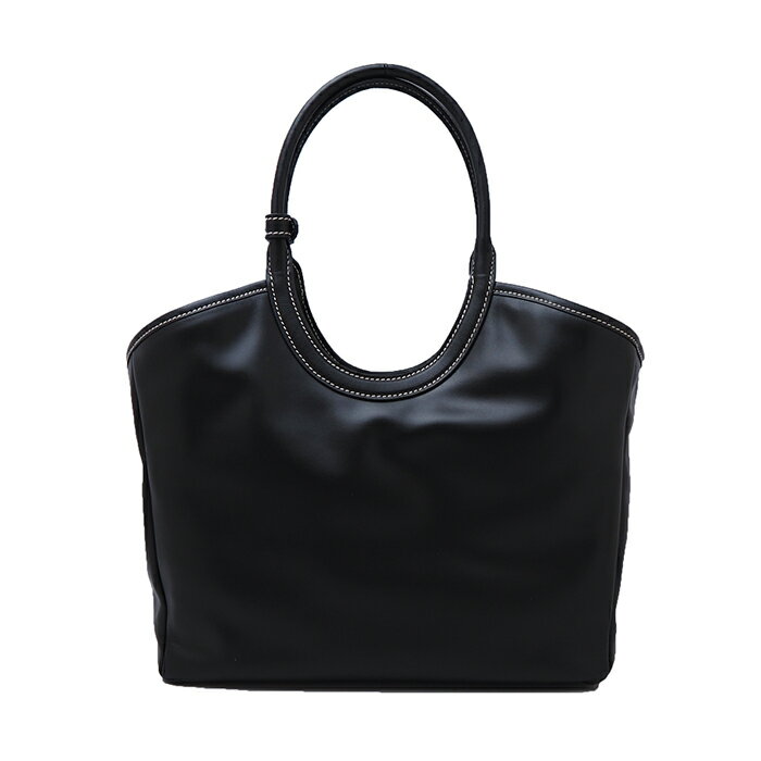 【未使用品】 MIU MIU ミュウミュウ アイビー トートバッグ ハンドバッグ ステッチ ソフトレザー 5BG81 ブラック 黒 レディース【中古】